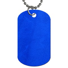 Leather Smooth 22 Blue Dog Tag (two Sides) by skindeep