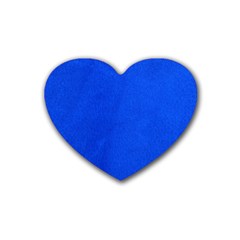 Leather Smooth 22 Blue Heart Coaster (4 Pack)  by skindeep