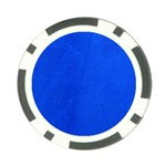 Leather Smooth 22 Blue Poker Chip Card Guard Front