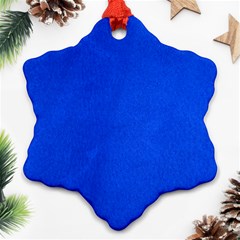 Leather Smooth 22 Blue Ornament (snowflake) by skindeep