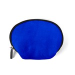 Leather Smooth 22 Blue Accessory Pouch (Small) Back