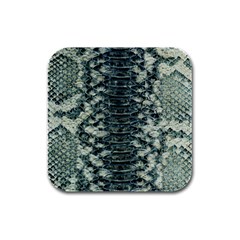 Snake Skin-29 Alt Rubber Square Coaster (4 Pack)  by skindeep