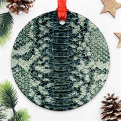 Snake Skin-29 Alt Round Ornament (two Sides) by skindeep