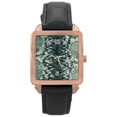 Snake Skin-29 Alt Rose Gold Leather Watch  by skindeep