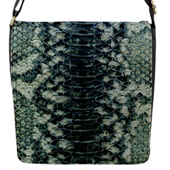 Snake Skin-29 Alt Flap Closure Messenger Bag (s) by skindeep