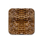 Reptile Skin Pattern 11 Rubber Coaster (Square)  Front