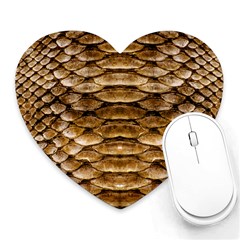 Reptile Skin Pattern 11 Heart Mousepads by skindeep