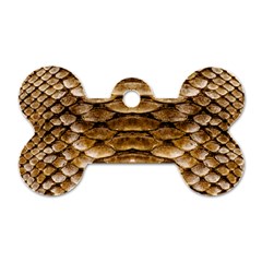 Reptile Skin Pattern 11 Dog Tag Bone (two Sides) by skindeep