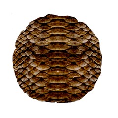 Reptile Skin Pattern 11 Standard 15  Premium Round Cushions by skindeep