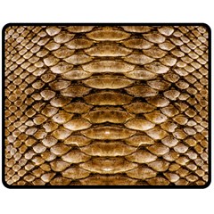 Reptile Skin Pattern 11 Double Sided Fleece Blanket (medium)  by skindeep