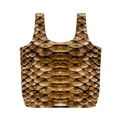 Reptile Skin Pattern 11 Full Print Recycle Bag (m) by skindeep