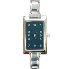 Leatherette 2 Blue Rectangle Italian Charm Watch by skindeep