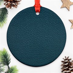 Leatherette 2 Blue Ornament (round) by skindeep