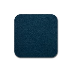 Leatherette 2 Blue Rubber Square Coaster (4 Pack)  by skindeep