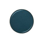 Leatherette 2 Blue Hat Clip Ball Marker Front