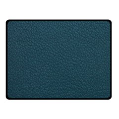 Leatherette 2 Blue Double Sided Fleece Blanket (small)  by skindeep