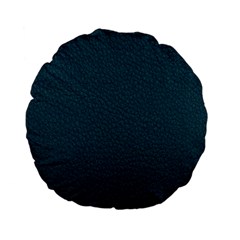 Leatherette 2 Blue Standard 15  Premium Flano Round Cushions by skindeep