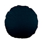 Leatherette 2 Blue Standard 15  Premium Flano Round Cushions Back