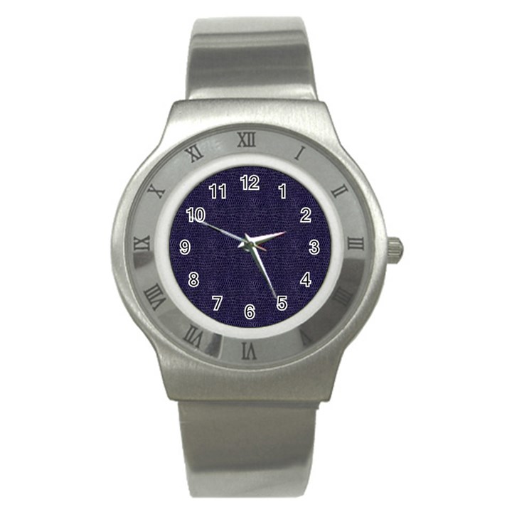 Leatherette 3 Stainless Steel Watch