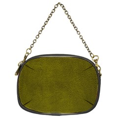 Leatherette 6 Green Chain Purse (one Side) by skindeep