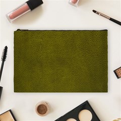 Leatherette 6 Green Cosmetic Bag (large) by skindeep