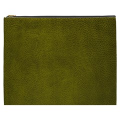 Leatherette 6 Green Cosmetic Bag (xxxl) by skindeep