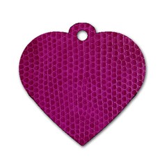 Leatherette 5 Purple Dog Tag Heart (two Sides) by skindeep