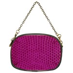 Leatherette 5 Purple Chain Purse (Two Sides) Back