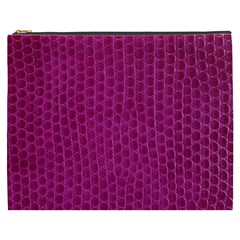 Leatherette 5 Purple Cosmetic Bag (xxxl) by skindeep