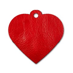 Leatherette 7 Dog Tag Heart (one Side) by skindeep