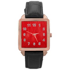 Leatherette 7 Rose Gold Leather Watch  by skindeep