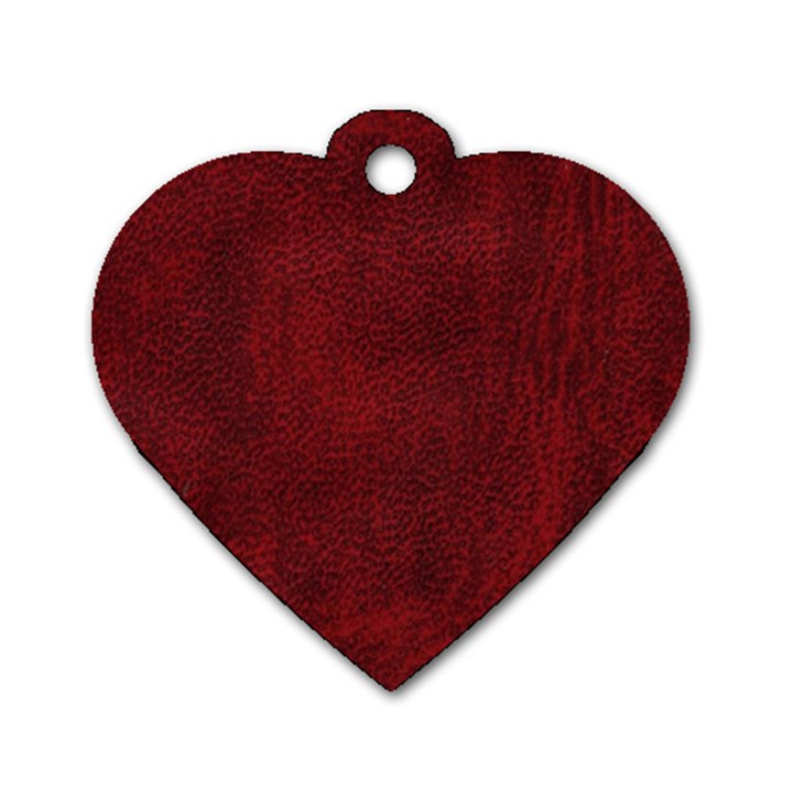 Leatherette 14 Dog Tag Heart (One Side)