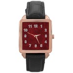 Leatherette 14 Rose Gold Leather Watch  Front