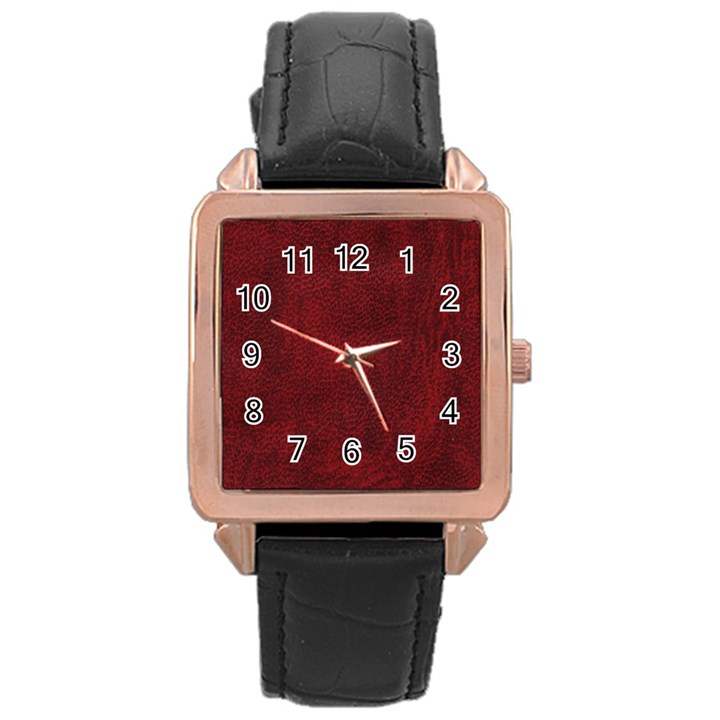 Leatherette 14 Rose Gold Leather Watch 