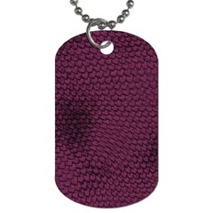 Reptile Skin Pattern 2 Dog Tag (two Sides) by skindeep