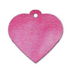 Reptile Skin Pattern 3 Dog Tag Heart (two Sides) by skindeep