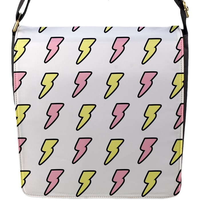 Pattern Cute Flash Design Flap Closure Messenger Bag (S)