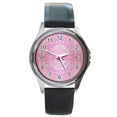 Mixed Media Repeats I Round Metal Watch