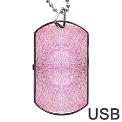 Mixed Media Repeats I Dog Tag Usb Flash (one Side) by kaleidomarblingart