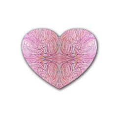 Mixed Media Repeats Heart Coaster (4 Pack)  by kaleidomarblingart