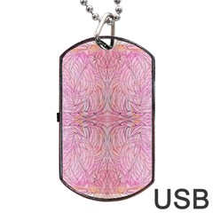 Mixed Media Repeats Dog Tag Usb Flash (two Sides) by kaleidomarblingart