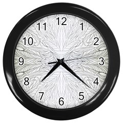 Mono Repeats Iii Wall Clock (black) by kaleidomarblingart