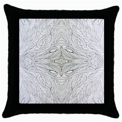 Mono Repeats Throw Pillow Case (Black)