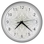 Mono Repeats Wall Clock (Silver) Front