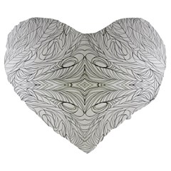 Mono Repeats Large 19  Premium Heart Shape Cushions