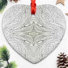 Mono Repeats Ornament (heart)