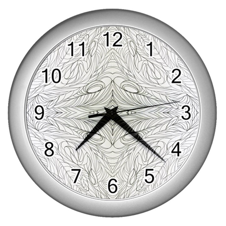 Mono Repeats Wall Clock (Silver)