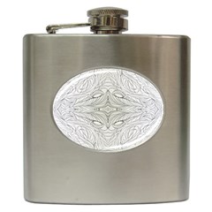 Mono Repeats Hip Flask (6 Oz) by kaleidomarblingart