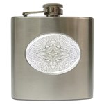 Mono Repeats Hip Flask (6 oz) Front