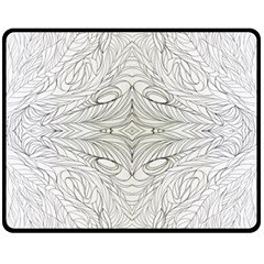 Mono Repeats Double Sided Fleece Blanket (medium)  by kaleidomarblingart